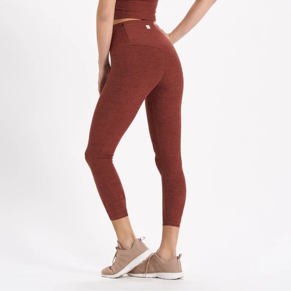 Vuori Clean Elevation Pull-on Legging In Red Heather color size XS - Picture 2 of 6